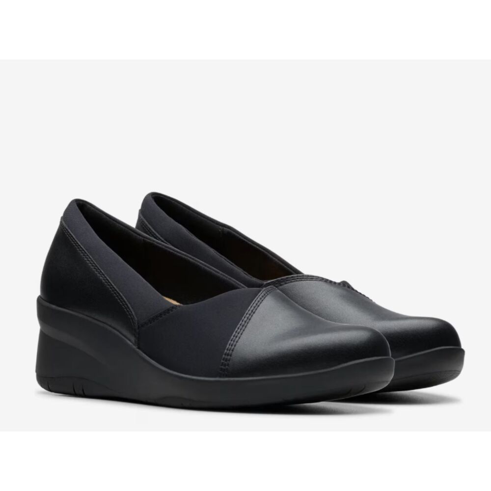 NWT Leather Clarks Suttyn Walk Wedge Slip-On - 11M